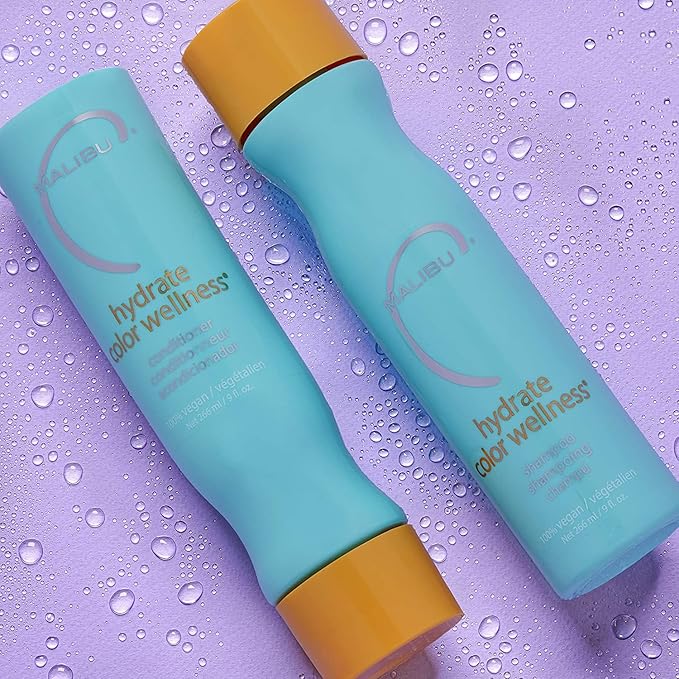 Malibu C Hydrate Color Wellness Conditioner (9 oz) - Moisturizing, Color Safe Conditioner for Vibrant Hair - Formulated to Preserve + Protect Hair Color