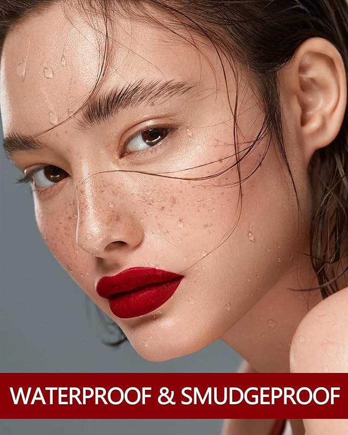 MAKI YIKA Red Lipstick for Women Color Stay Long Lasting Lipsticks No Smudge Matte Liquid Lipstick Transferproof Cruelty-Free Lip Color for Mother's Day,MVP-RED