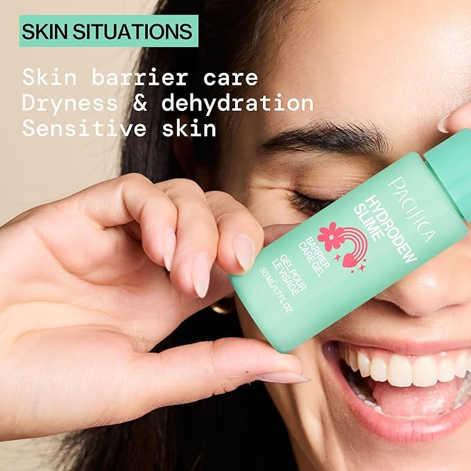 Pacifica Hydrodew Slime Vegan Snail Mucin Barrier Face Moisturizing Gel, Hydrating For Smoothing & Refining Skin, Vegan & Cruelty-Free (Pack of 2)