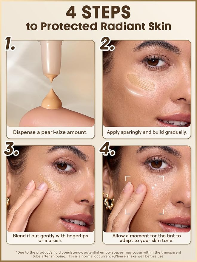 SHEGLAM Dew & Done Skin Tint with SPF20 Light-medium Coverage Foundation Evens Skin Tone-Acorn