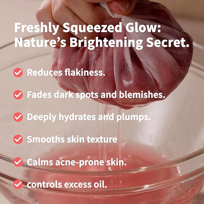 Glow Serum with Niacinamide 5% & Panthenol 3%, Brightening & Hydrating Face Serum for Radiant Skin, Korean Skincare with Fermented Strawberry & Centella Asiatica, 1.01 fl oz