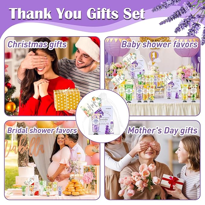 KONEUK 60 Pack Bulk Lip Balm, Facial Mask and Hand Cream Sets, Mothers Day Gifts and Bridesmaid Gifts for Guests, Birthday Gifts, Teacher Appreciation Gifts, Nurse Gifts and Bulk Small Gifts