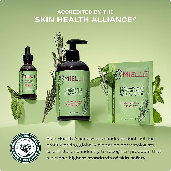 Mielle Wash Day Essentials Bundle - Rosemary Mint Shampoo, Conditioner, Leave-In Conditioner (3 Products)