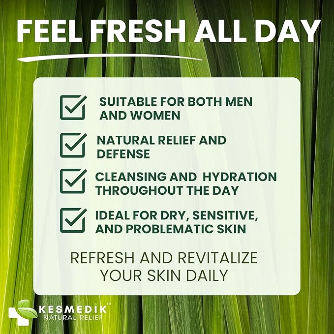 KESMEDIK Tea Tree Lemongrass Body Wash MaxTherapy, Itchy Skin Relief, Antifungal Defense, Fights Body Odor, Soothes Jock Itch & Athlete's Foot, Intimate Wash, Men & Women, 16 fl oz, Limited Edition