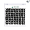Lash Clusters,96 Pcs Cluster Lashes D Curl 14mm DIY Lash Extensions Eyelash Clusters,KEYYOU Volume Wispy Individual Lashes Soft&Comfortable Easy DIY at Home(Y05,D-14mm)