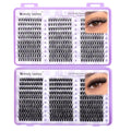 WENDY LASHES Clusters 40D+60D Eyelash Clusters 600PCS 9-16mm D Curl Natural Lashes Fluffy Wispy False Eyelashes DIY Cluster Eyelash Extensions