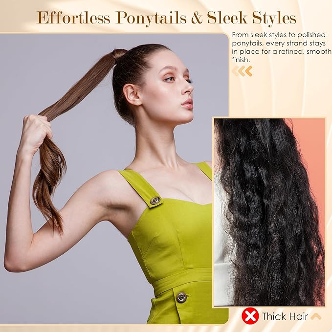 4PCS Boar Bristle Hair Brush Comb Set for Women Men Kid, Soft Natural Slick Back Hair Brush for Thin & Fine Hair, Travel Bag & Spa Headband Included