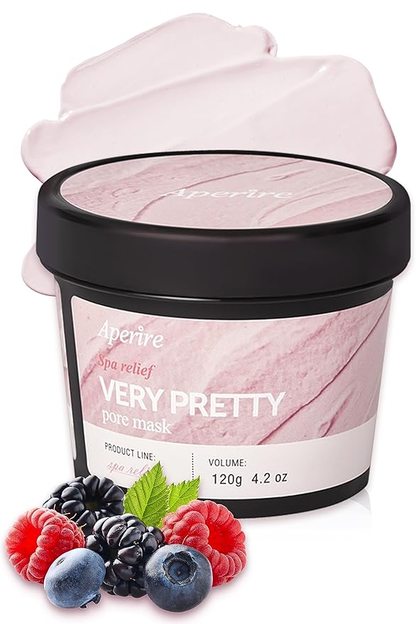 APERIRE White Clay Pore Mask, Deep Cleansing & Sebum Control Treatment, Minimizes Pores & Blackheads for Oily Acne-Prone Skin, Korean Skincare, 4.23 oz