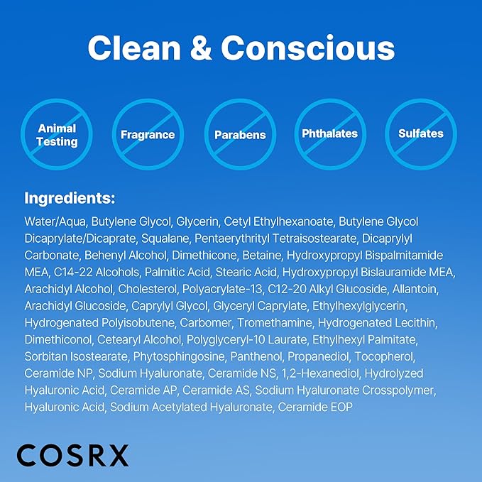 COSRX Ceramide Skin Barrier Moisturizer for Face with 7 Ceramides, Hyaluronic Acid & Panthenol, Barrier Repair Face Cream for Dry & Sensitive Skin, 2.7 oz, Korean Moisturizer, Korean Skin Care