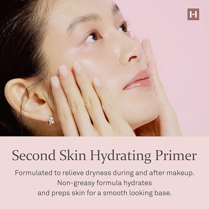 Hince Second Skin Hydrating Primer Makeup Boosting Moisturizing Primer for Lasting Pore Coverage Smooth & Supple Skin, 1.35 fl.oz. Light Pink