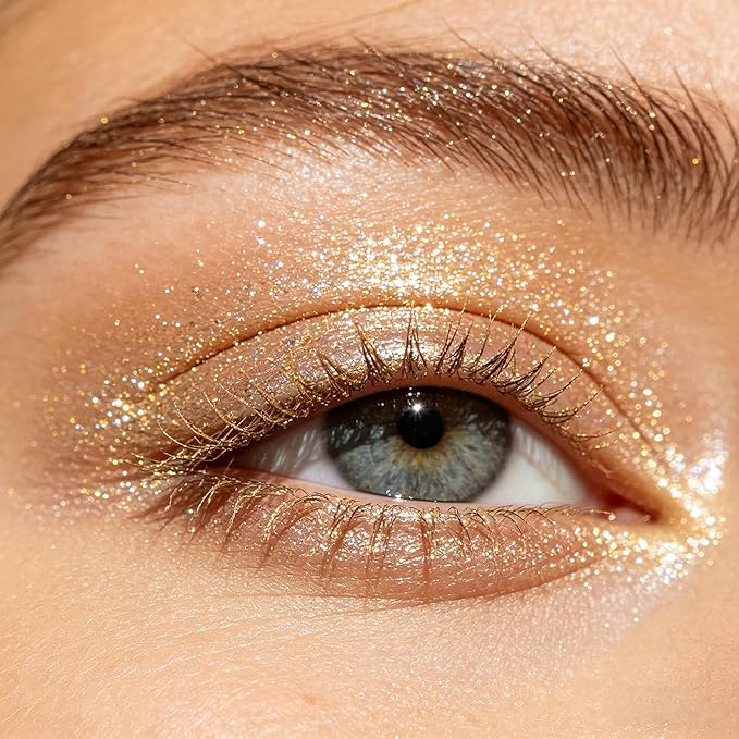 Bistopia，Pearlescent cream eyeshadow, shimmering, with a smooth texture that blends easily; a translucent metallic glitter eyeshadow that delivers a long-lasting, sparkling finish, 2g (#26)
