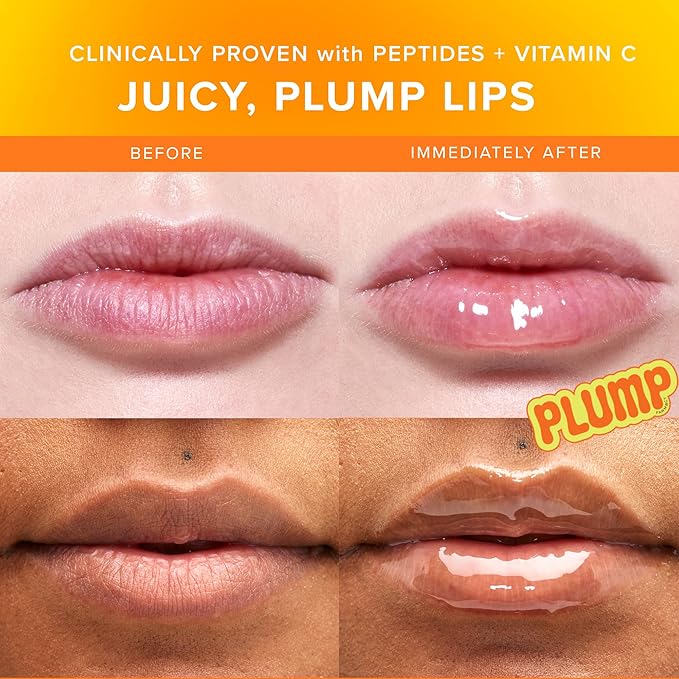 Farmacy Vitamin C + Peptide Hydrating Lip Balm - Lip Smoothie Moisturizing + Plumping Treatment - Smooths Lines with a High-Gloss Finish - Mango (10g)