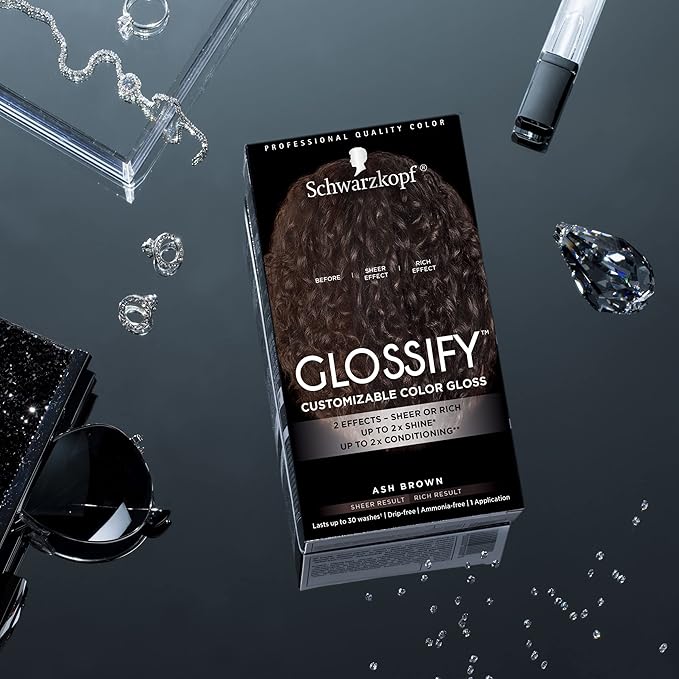 Schwarzkopf Glossify Customizable Color Gloss, Ash Brown