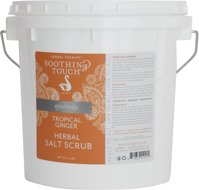 Soothing Touch Herbal Salt Scrub, Tropical Ginger, 10 Pound