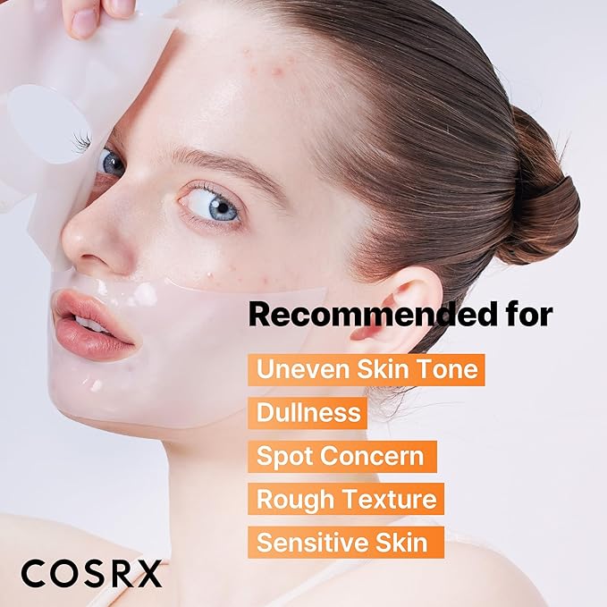 COSRX The Alpha-Arbutin Discoloration Care Hydrogel Face Masks 3EA with Niacinamide, Glutathione & Tranexamic Acid, Collagen Face Mask, Travel Essentials, Overnight Face Mask, Korean Skin Care
