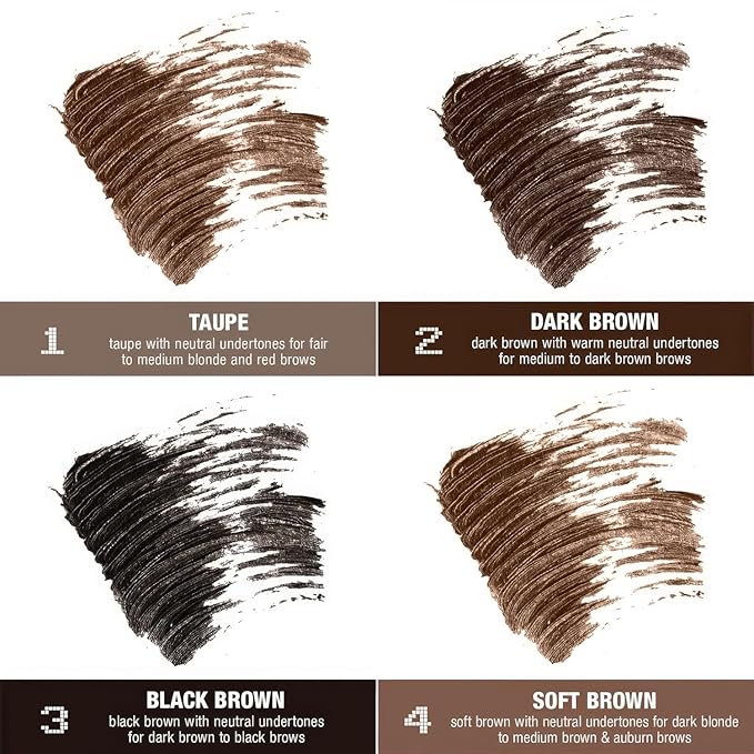 PHOFAY Colored Eyebrow Gel 10ml / 0.34 fl oz – Spiral Brush for Smooth Use, 2-in-1 Brow Styling Gel & Mascara, Soft Brown Tone, Smudge-Resistant & Long-Wearing (02#)