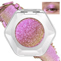 Noerrors Smoky Pink Gold Duochrome Glitter Eyeshadow, Multichrome Shimmer Holographic Creamy Metallic Eyeshadow, Half Magic Sparkling Iridescent Mermaid Eye Brightener Makeup Palette Rave Accessories