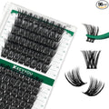 Lash Clusters,96 Pcs Cluster Lashes Y07 D Curl 14mm DIY Lash Extensions Eyelash Clusters,KEYYOU Volume Wispy Individual Lashes Soft&Comfortable Easy DIY at Home(Y07,D-14mm)
