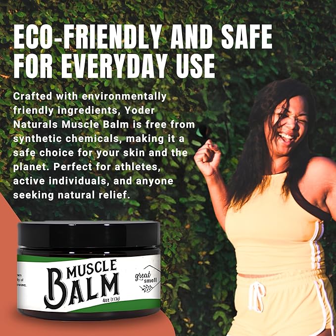 Muscle Balm - All-Natural Moisturizing Butter for Dry Skin + Cracked Heels - Calm, Soothe, Relax - Pure Essential Oils Peppermint + Lavender - Muscles + Joints 4 oz