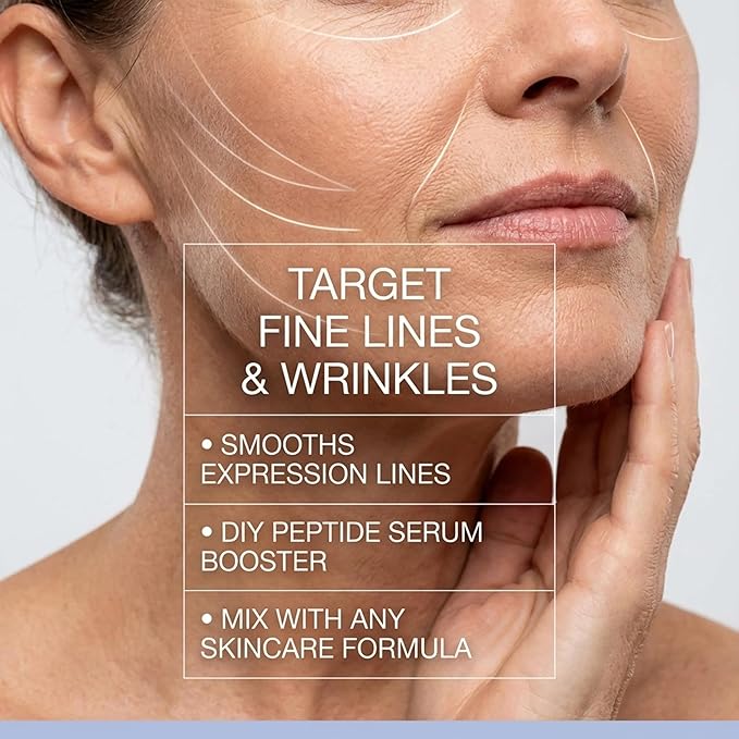 Skin Perfection Snap 8 Peptides Serum for Face - Anti Aging Peptide Serum for Fine Lines & Wrinkles - Diy Peptide Face with Hyaluronic Acid Crows Feet Diy Mix with Any Skincare 0.5oz