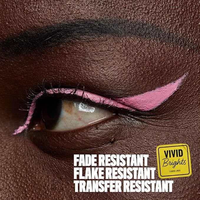 NYX PROFESSIONAL MAKEUP Vivid Brights Liquid Liner, Smear-Resistant Eyeliner with Precise Tip - Sneaky Pink (Pack of 2)