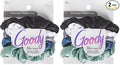 Goody Ouchless Satin Scrunchies - 5 Ct, Cool Tones, Damage-Free Hold, Soft Overnight Scrunchies to Sleep In, Gentle Hair Accessories for Women & Men, All Day Comfort, All Hair Types (Pack of 2)