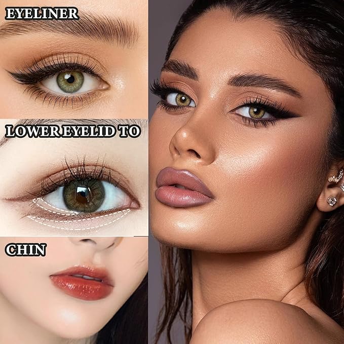 12 PCS Black Eyeliner Pencils,Professional Long Lasting Waterproof Makeup Pencils,Highly Pigmented Inner Corner Eye Highlighter Eyeliner Pencil Eye Liner Pen Sets for Women