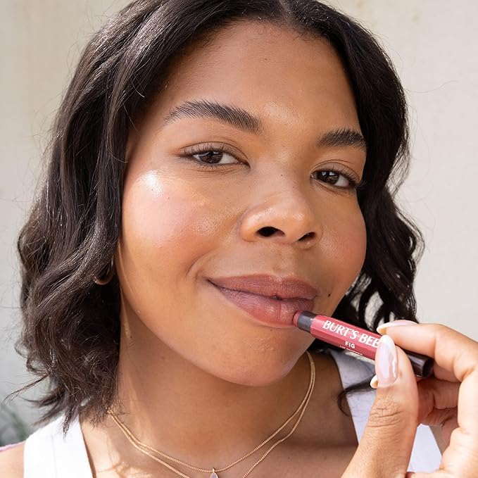 Burt's Bees Shimmer Lip Tint Set, Tinted Lip Balm Stick, Moisturizing for All Day Hydration with Natural Origin Glowy Pigmented Finish & Buildable Color, Champagne 4 Count (Pack of 2)