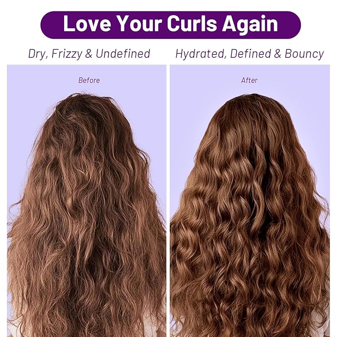 Luseta Curly Hair Shampoo and Conditioner with Coconut Oil for Curly,Wavy, Coily Hair – Sulfate-Free Travel Size Shampoo and Conditioner for Defined, Frizz-Free Curls(2x16.9 FL Oz + 2x1.01 FL Oz)