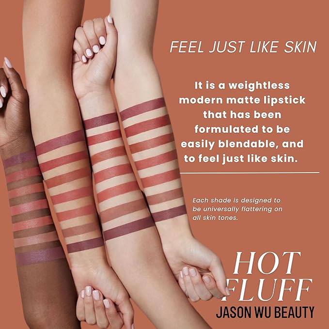 Jason Wu Beauty Hot Fluff Modern Matte Lipstick - 3-in-1 Lipstick, Blush, Shadow, 3.8g 0.134oz (Caramel Sundae, 3.8g)