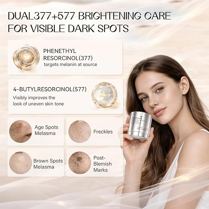 Dark Spot Remover for Face and Body, 1.76 Oz, Dark Spot Corrector Cream with 377 577 Brightening Formula, for Uneven Skin Tone, Sun Spots, Age Spots and Discoloration, Skincare Gift for Women