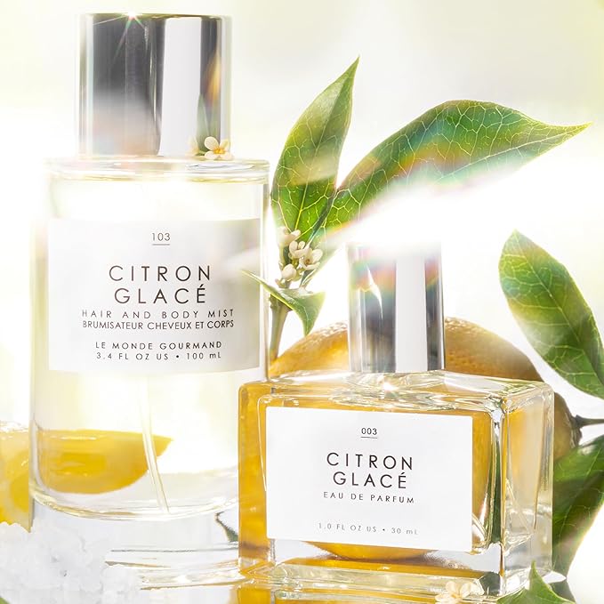 Le Monde Gourmand Citron Glacé Hair & Body Mist for Women, Hair Perfume & Body Spray, Lemon Jasmine Rock Sugar Scent, Vegan & Cruelty Free, 3.4 fl oz (100 ml)