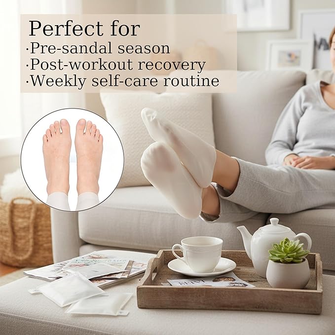 Foot Peel Mask for Exfoliating and Removing Dead Skin with Coconut Oil and Avocado Oil