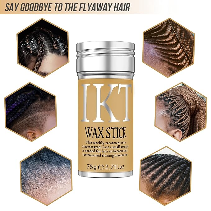 SOVONCARE Hair Wax Stick for Flyaways – Slick Back Hair Stick Wax for Women & Kids | Lightweight, Non-Greasy Hair Gel Stick for Sleek & Smooth Styles 2.7Oz (Pack of 2)