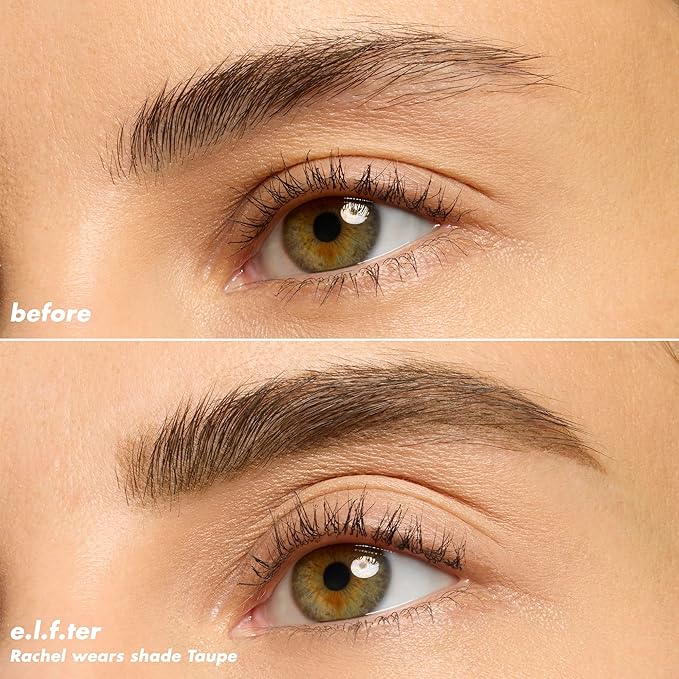 e.l.f. Micro-Fine Brow Pencil, Waterproof Brow Color & Spoolie For Shaping Brows & Creating A Feathered Natural-Looking Finish, Vegan & Cruelty-Free, Taupe