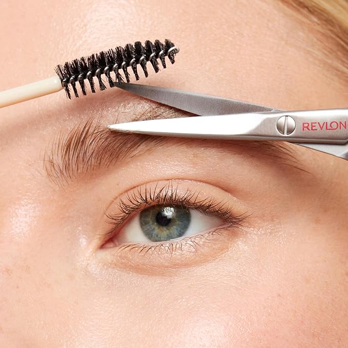Revlon Designer Series Brow Set, Trimming and Shaping Eyebrow Kit with Scissors and Spoolie Brush, Easy to Use at Home or on The Go, 1 Count