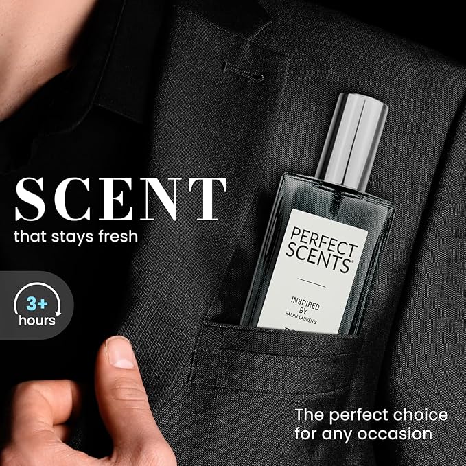 Perfect Scents Fragrances, Inspired by Ralp.h La.uren’s Pol.o Black, Men’s Eau de Toilette, CLEAN, Vegan, Paraben-Free, Never Tested on Animals, 3.4 Fluid Ounces