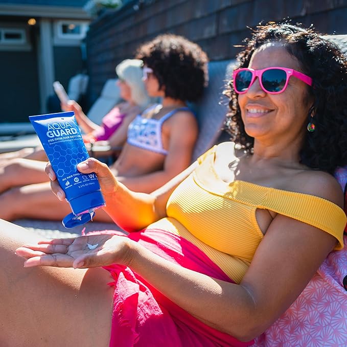 AQUA GUARD Pre-Swim Hair Defense | Protect Hair Before You Swim | Prevents Chlorine Damage + Softens Hair While Swimming | Made in California | Color Safe, Leaves Hair Smelling Great | 5.3 oz