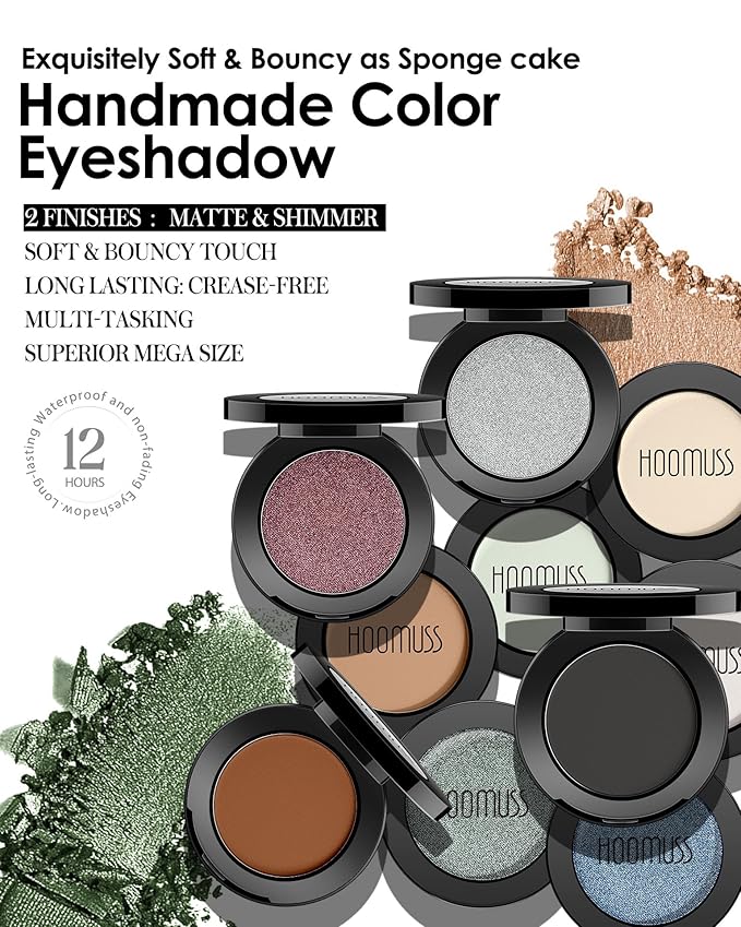 Brown Eyeshadow Matte Handmade Bold Eyes Sahdow Pressed Powder Palette High Pigmented Long Lasting Brown Eyeshadows-1Brown