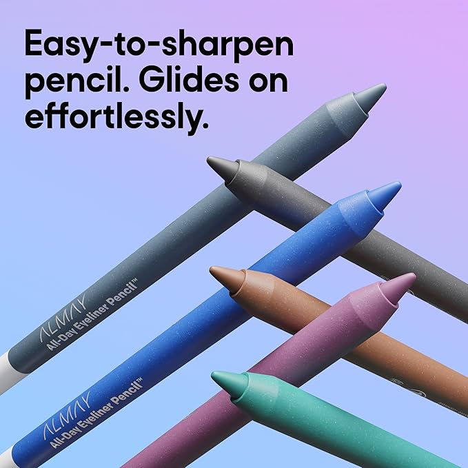 Almay Gel Eyeliner, Waterproof, Fade-Proof Eye Makeup, Easy-to-Sharpen Liner Pencil (Packaging May Vary), 100 All-day Grey, 0.045 oz