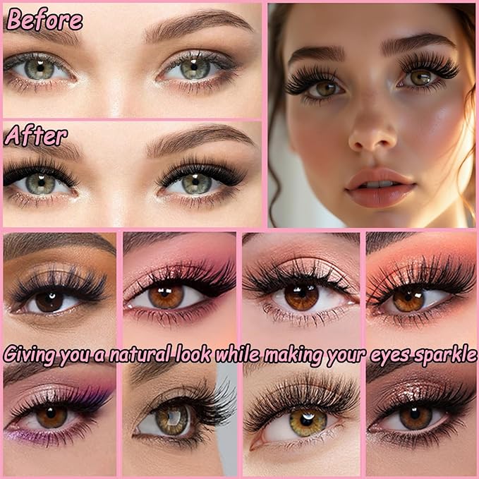Lash Clusters Kit, 640 Pcs Eyelashes Clusters Extensions Kit 9-16mm Individual Lashes D Curl Fluffy Wispy False Eyelashes Thin Band, with Bond Seal Remover Tweezers Brush DIY (80D+100D Kit 9-16mm)