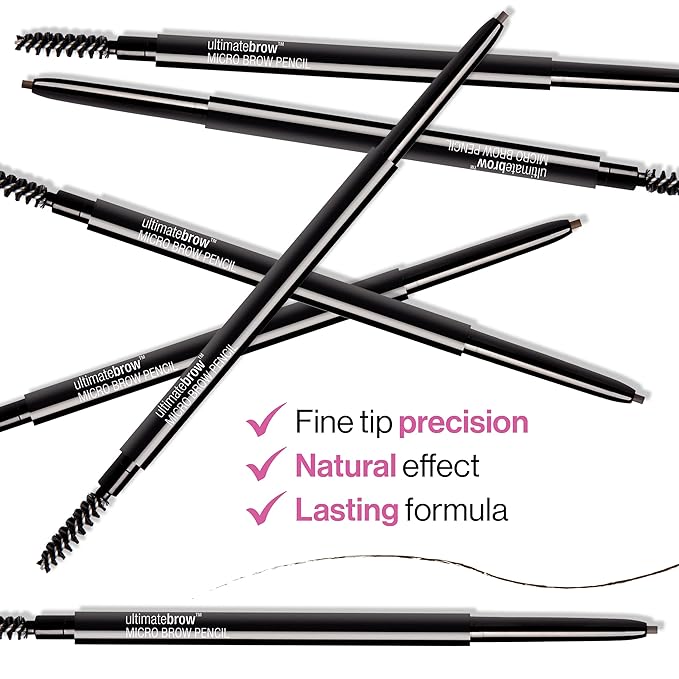 Wet n Wild Ultimate Brow Micro Eyebrow Retractable Pencil, Soft Brown, Ultra Fine 1.5mm Tip, Draws Tiny Brow Hairs
