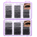WENDY LASHES Clusters 80D+100D Eyelash Clusters 480PCS 9-16mm D Curl Natural Lashes Fluffy Wispy False Eyelashes DIY Cluster Eyelash Extensions