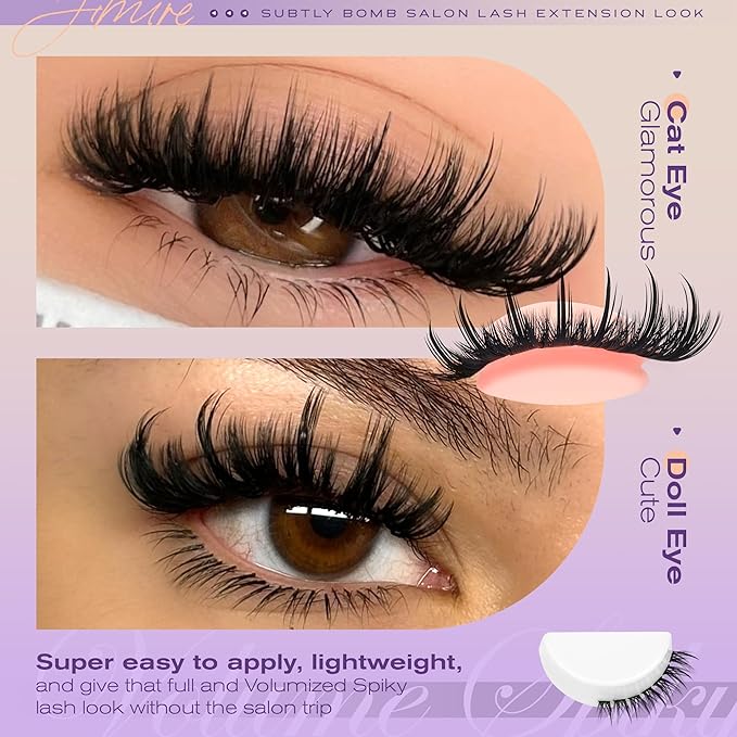 Manga Lash Clusters Kit Fairy Lash Clusters with Spikes Eyelash Clusters with Bottom Lashes 12-18MM Wispy Lash Extension Kit with Lash Bond and Seal DIY Cluster Lashes Kit DIY at Home by JIMIRE