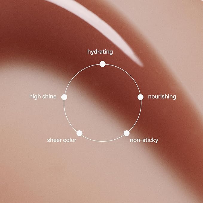 r.e.m. beauty by ariana grande | Essential Drip Glossy Balm in Hocus Cocoa | High Shine Nourishing Lip Balm | Hydrating Hyaluronic Acid | Smooth Glossy Finish