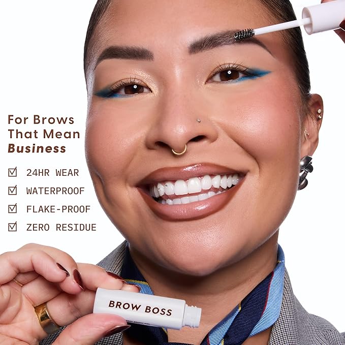 ColourPop Brow Boss Clear Brow Gel - 24HR Lifting Waterproof Eyebrow Gel - Flake-Proof & Zero Residue - Sculpted Hold & Lamination Effect - Infused with Panthenol & Rosemary Extract (0.23 Fl oz)