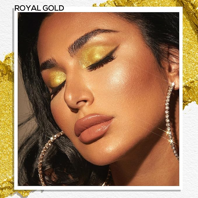 MAKI YIKA Glitter Gold Crème Eyeshadow Single Shimmer Cream Eye Shadow palette for Women, Color Stay Long Lasting Waterproof Eye Makeup Monochrome Eyeshadows,#15