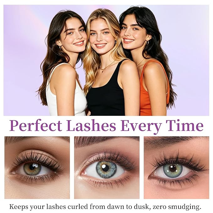 Iron Wand Mascara with Metal Wand, Long Lasting Waterproof Mascara, Black - Volumizing & Lengthening - 5D Curling - Smudge Proof - Washable Mascara for Dramatic Volume & Length