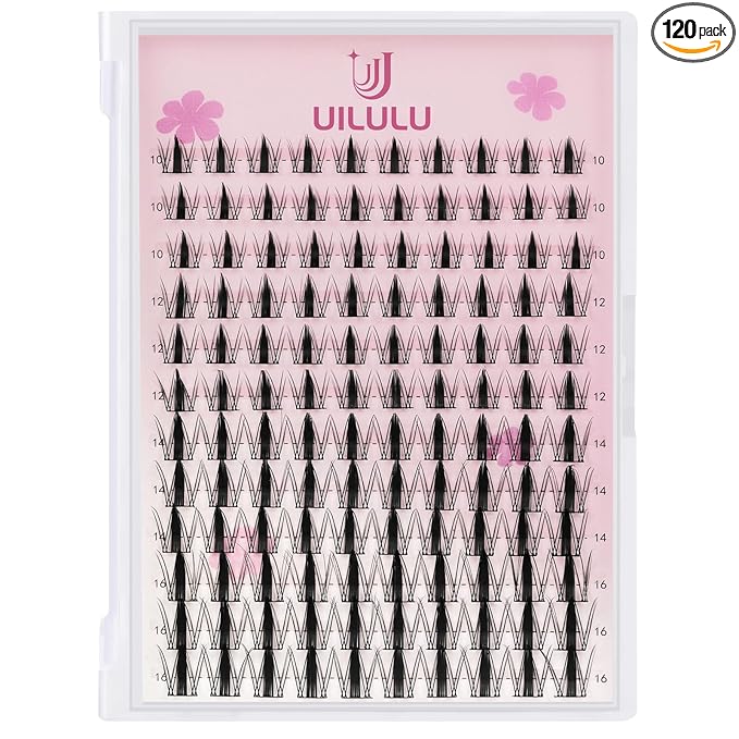 Uilulu Lash Clusters 10-16mm Natural Lashes Clusters D Curl False Eyelash Clusters DIY Eyelash Extensions Individual Cluster Lashes (U07 Lashes Only)