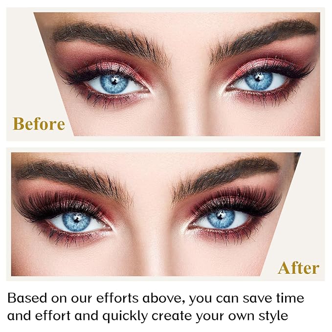 Lash Clusters B02 C Curl 14mm DIY Eyelash Extensions 72 Clusters Lashes C D Curl B&Qaugen Mega Volume Individual Lashes Eyelash Clusters Extensions Individual Lashes Cluster DIY at Home (NM-C-14mm)